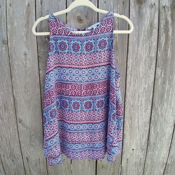 Valerie Stevens size L double layered tank top high low lagenlook - Picture 2 of 9